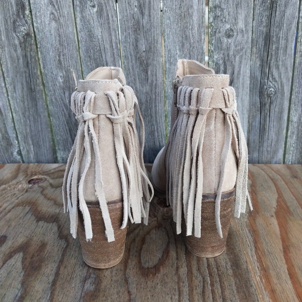 ASOS RHYMES Suede Fringe Ankle Boots Size 7 - Picture 3 of 7